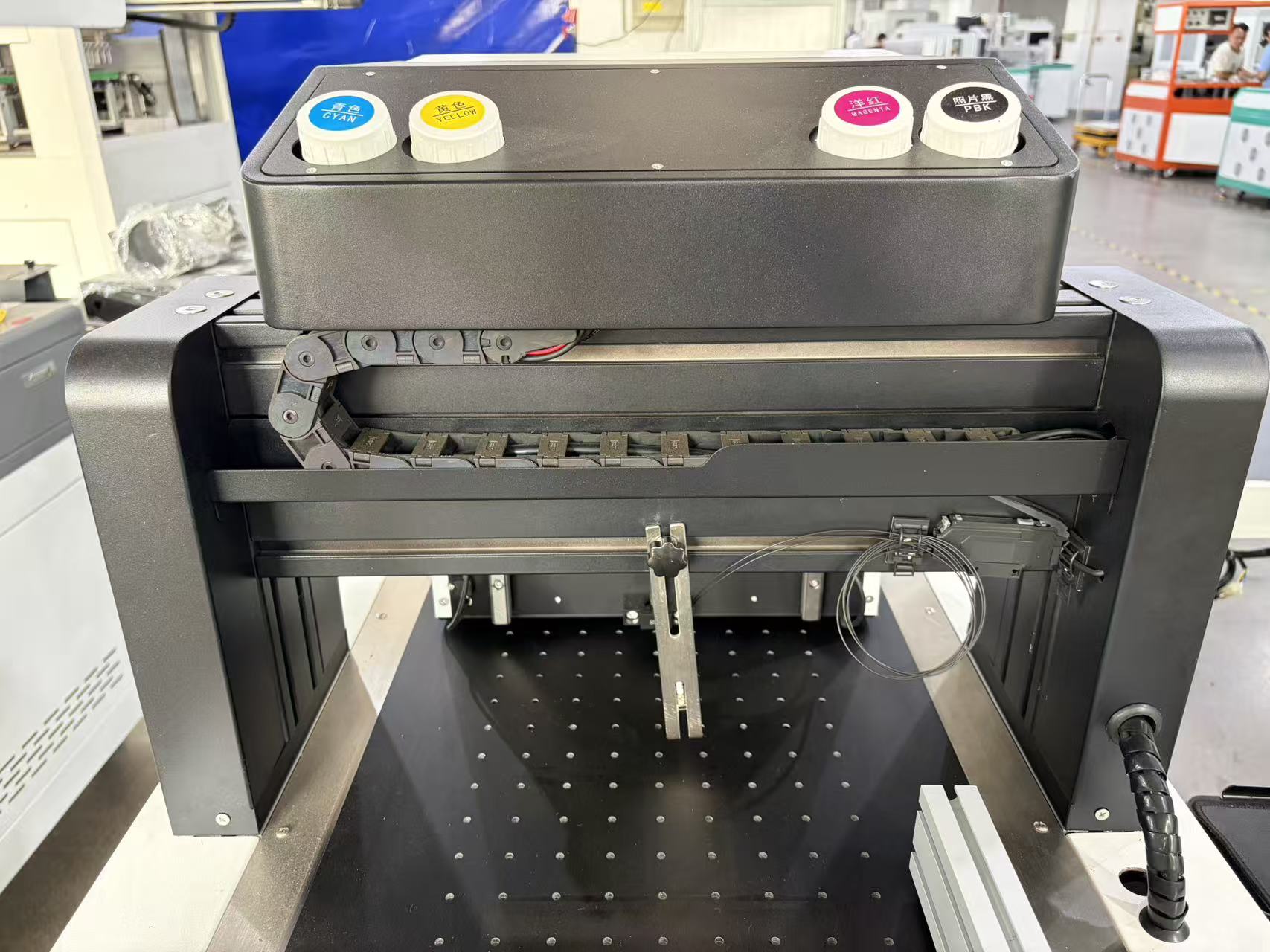Actual photo of the water-based digital printer division