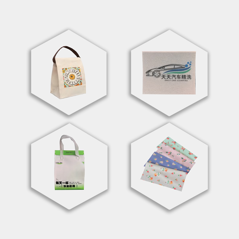 Some products printed by water-based digital printers